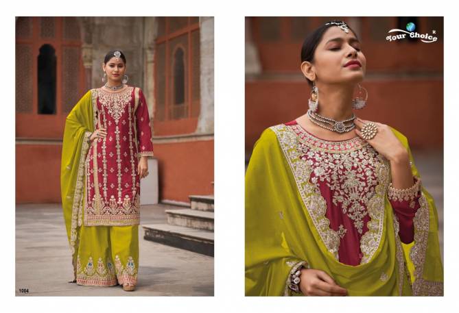 Glory By Your Choice Georgette Wedding Wear Readymade Suits Wholesale Price In Surat
